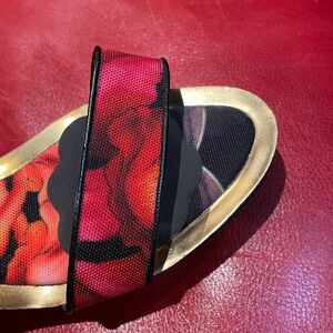 Ted Baker floral ankle strap sandal sz 10